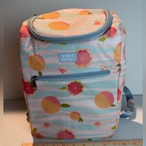 NWT June Shine Citrus Print Insulated Cooler Backpack